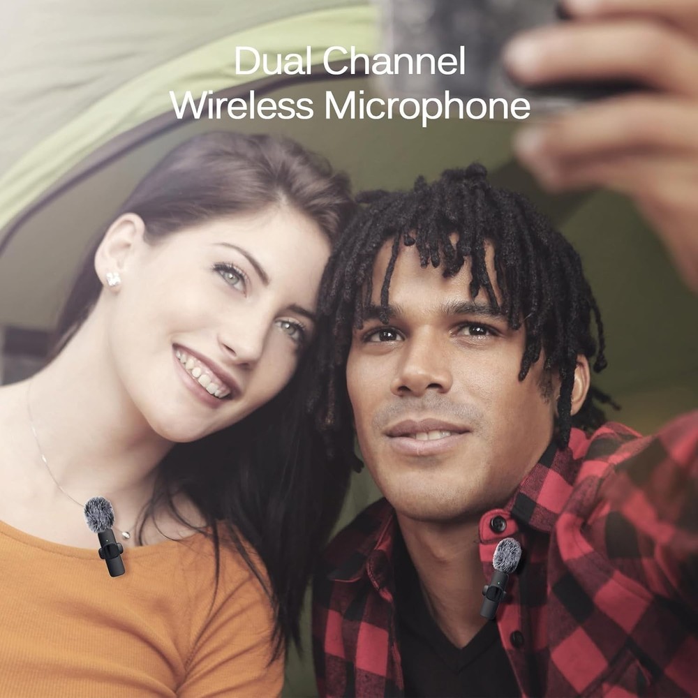 Professional Wireless Lavalier Lapel Microphone for iPhone, iPad, Mini Video...