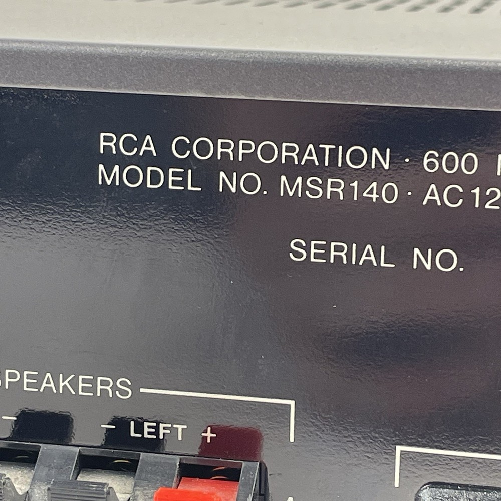 RCA MSR140 Stereo Receiver Tested