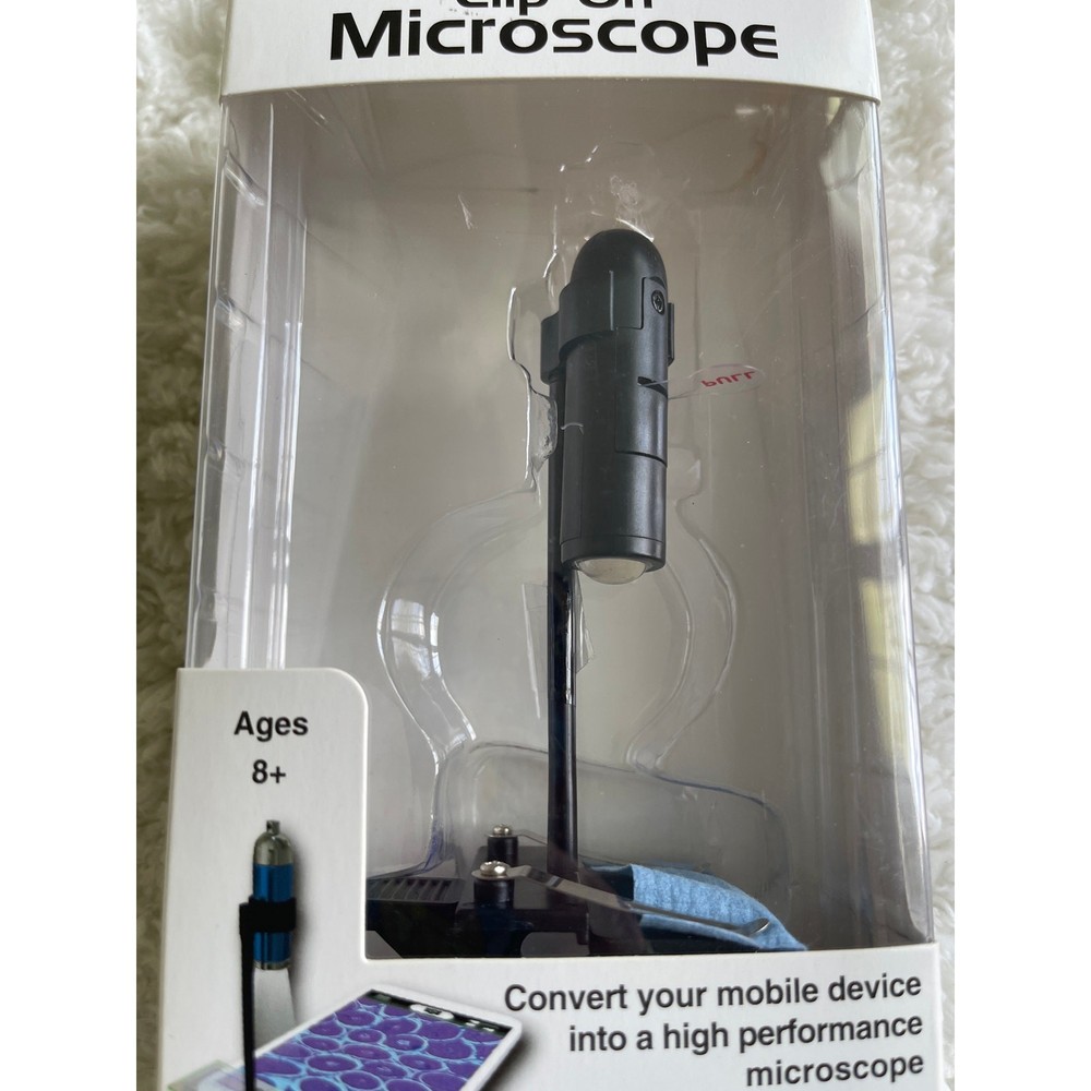 ScienceWiz Clip On Microscope Mobile Device Into High Performance Single Lens