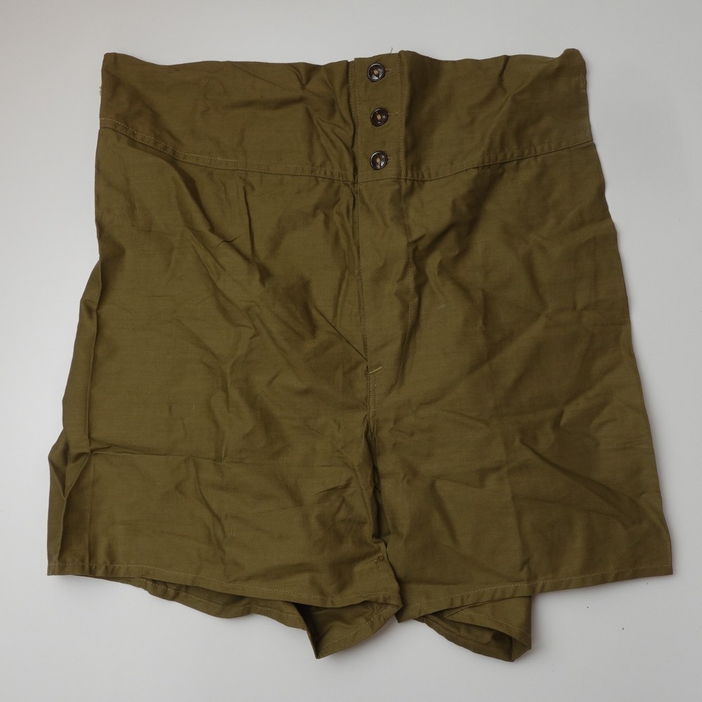 Vintage WWII Military 40s Button Shorts Boxers Size 32 Morton Rose Olive Green