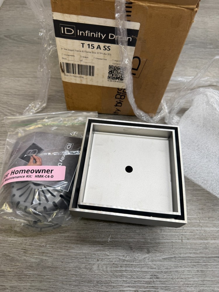 Infinity Drain® T15ASS 5" x 5" Tile Drain Strainer