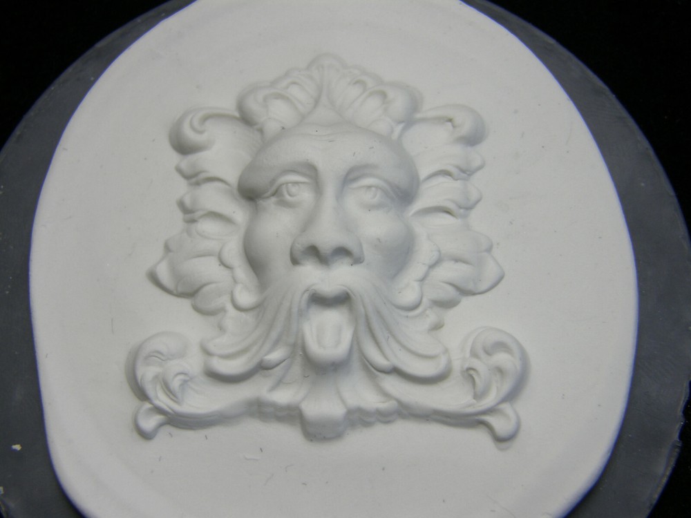 Green Man Face Polymer Clay Mold (MD1302)