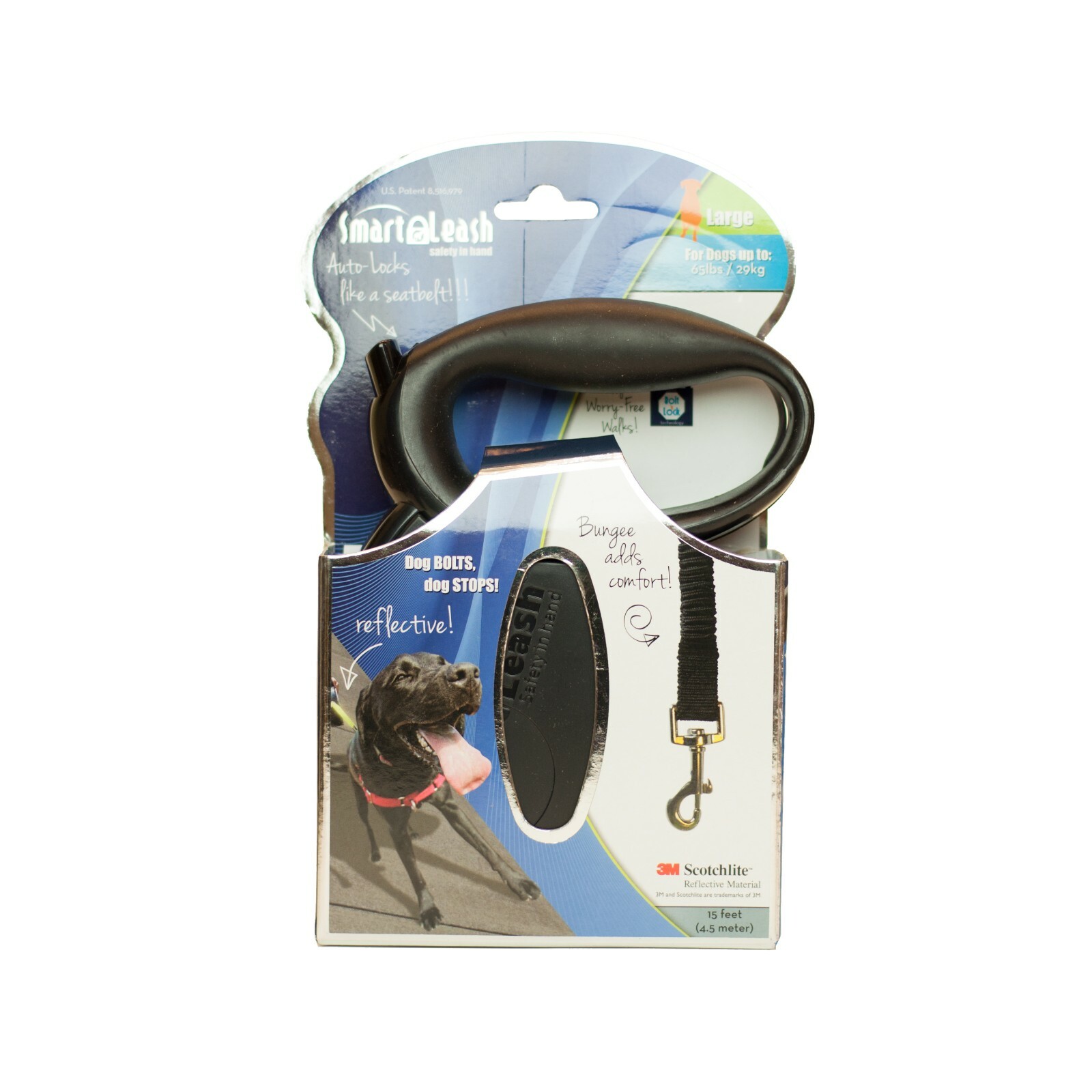 SmartLeash® -The Only Automatically Braking Retractable Leash- New-Free Shipping
