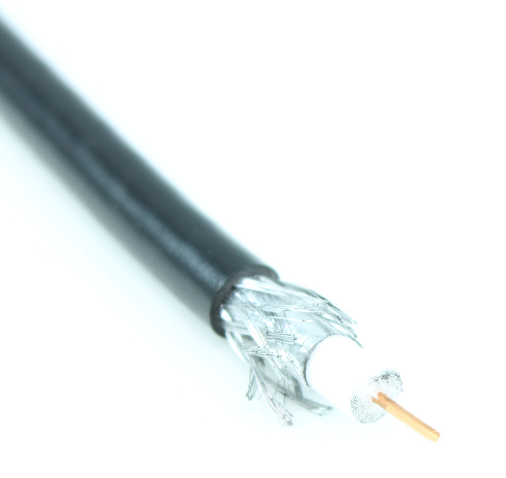 1000ft RG6/18AWG 6G-SDI (4K) Bulk Coax HD Video Cable 6Ghz Black