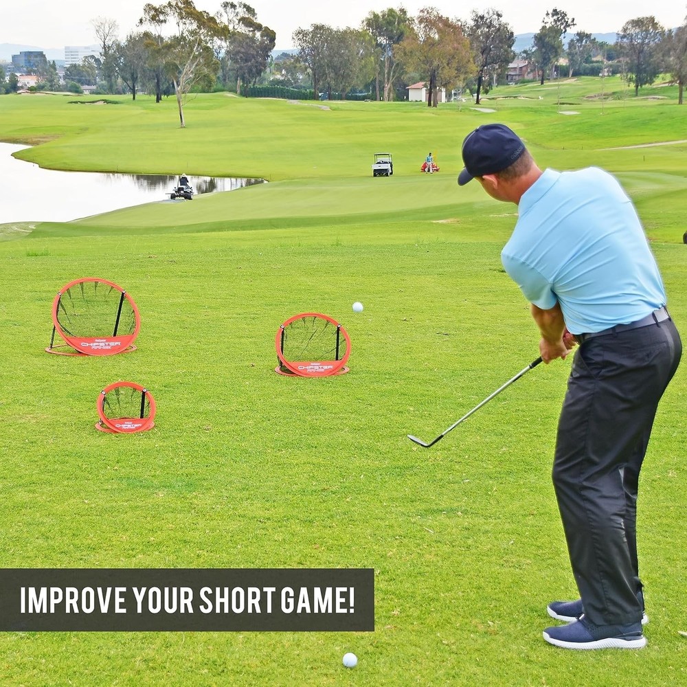 Chipster Pop-Up Golf Chipping Practice Net - Training Aid for Precision and D...
