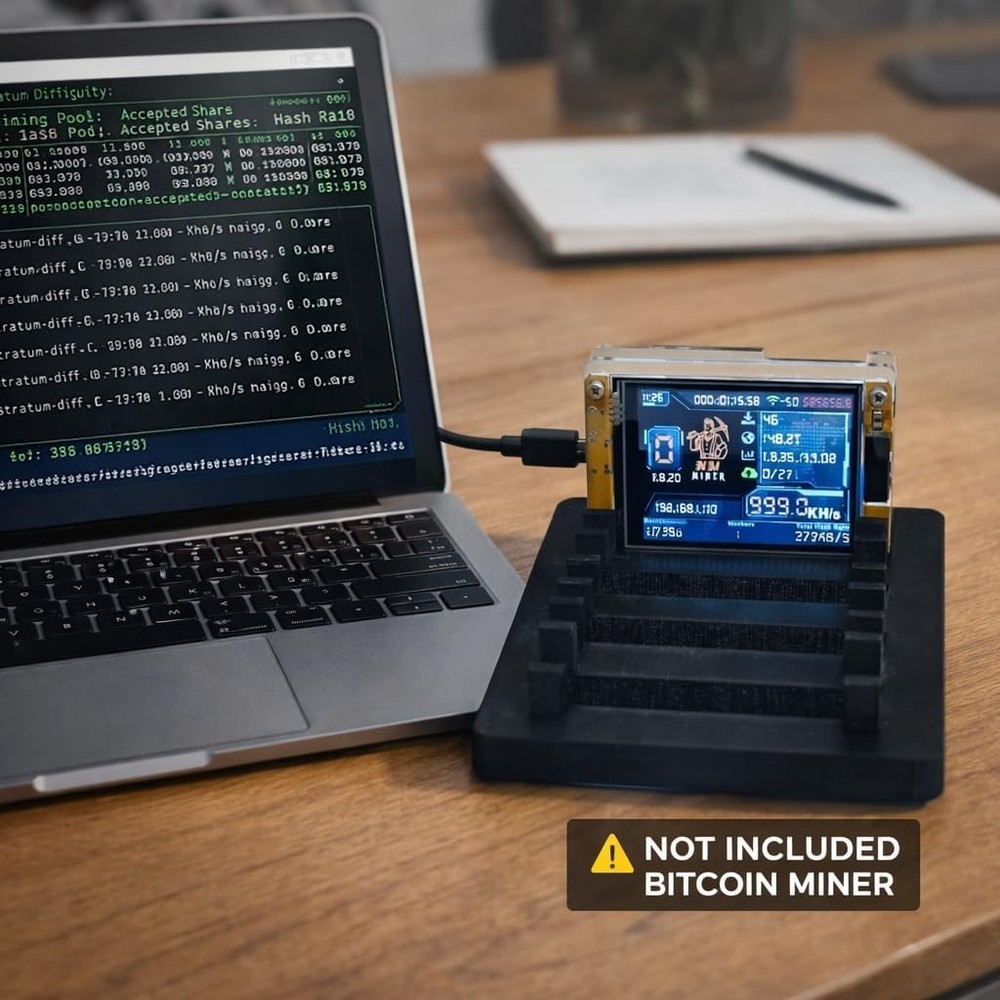 Compact 4-Slot Stand for NerdMiner V2 - Effortless Assembly Bitcoin Accessory