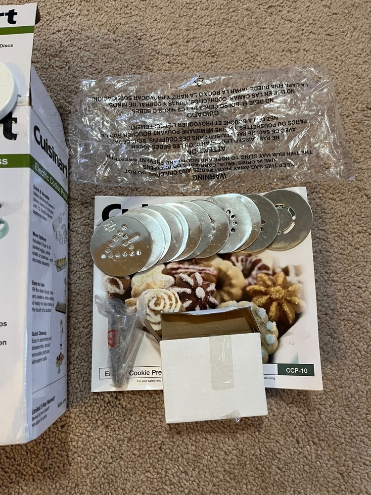 Cuisinart CCP-10 Electric Cookie Press-Complete w/ 12 Discs & 8 Decorating Tips