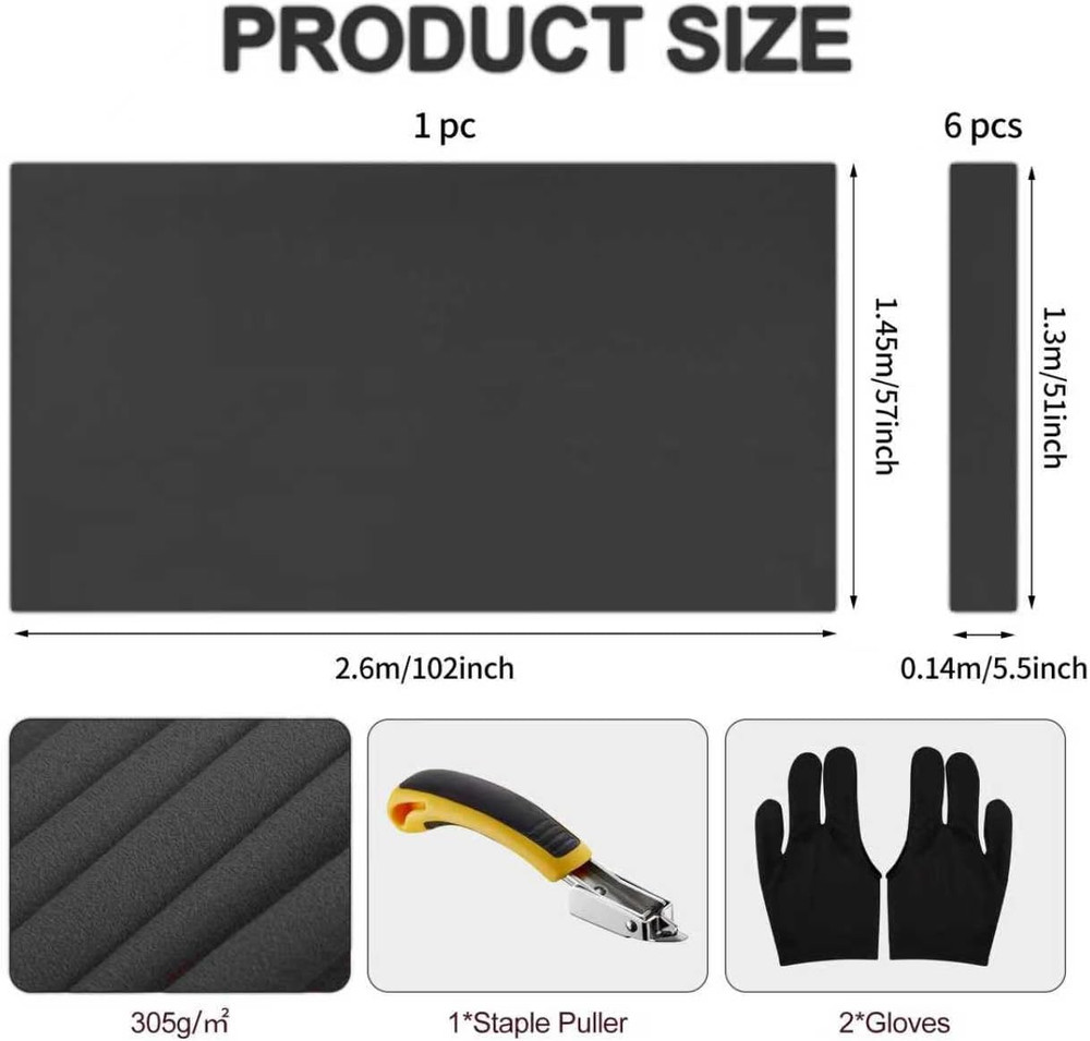 Pre-Cut Pool Table Felt Replacement Kit - 8Ft Billiard Cloth W/Gloves, Strips &