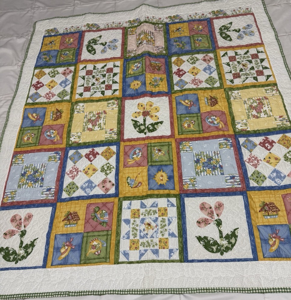 Beautiful spring-summer inspired sampler quilt