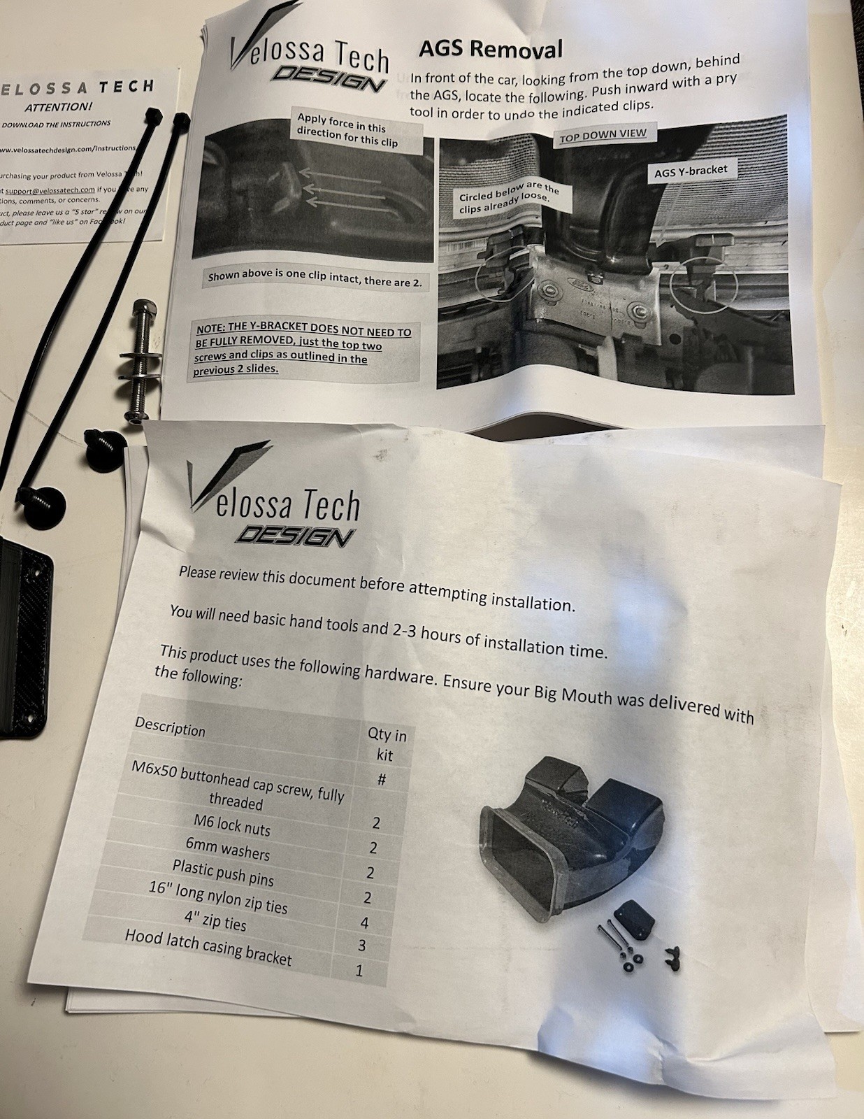 Velossa Tech Big Mouth Ford Edge ST