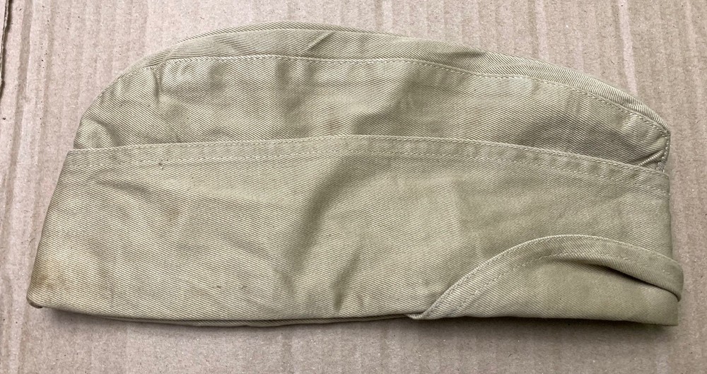 US Army Khaki Garrison Cap Hat Size 6 7/8