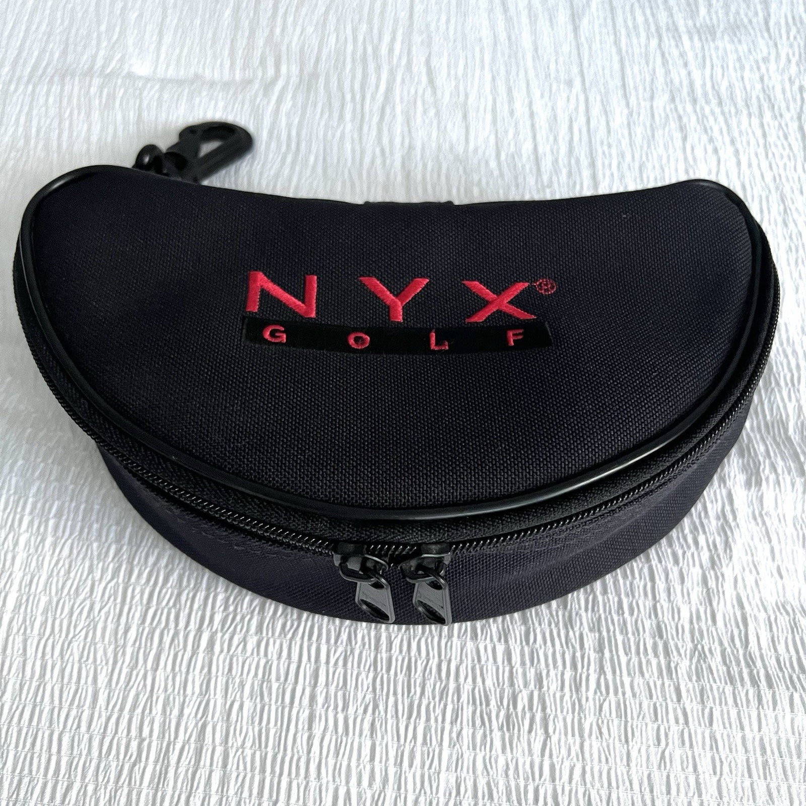 NYX Golf Black Sunglasses Case - CASE Only With Foam Padding And Sleeve And Clip