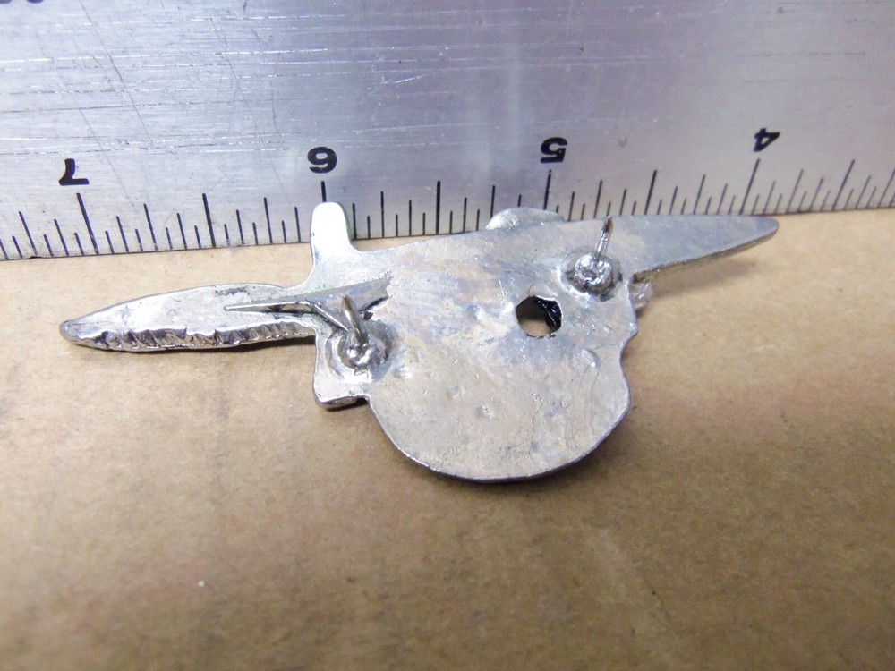 Large Skull with Rose & Dagger Hat Pin (NOS)