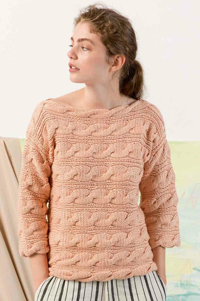 Pullover - Lang Yarns Amira - Model Package Knitting Package With Instructions