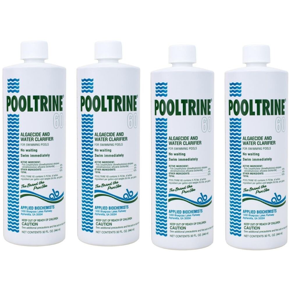 Applied Biochemists 407303A Pooltrine 60 Swimming Pool Algae Control | 4 Pack