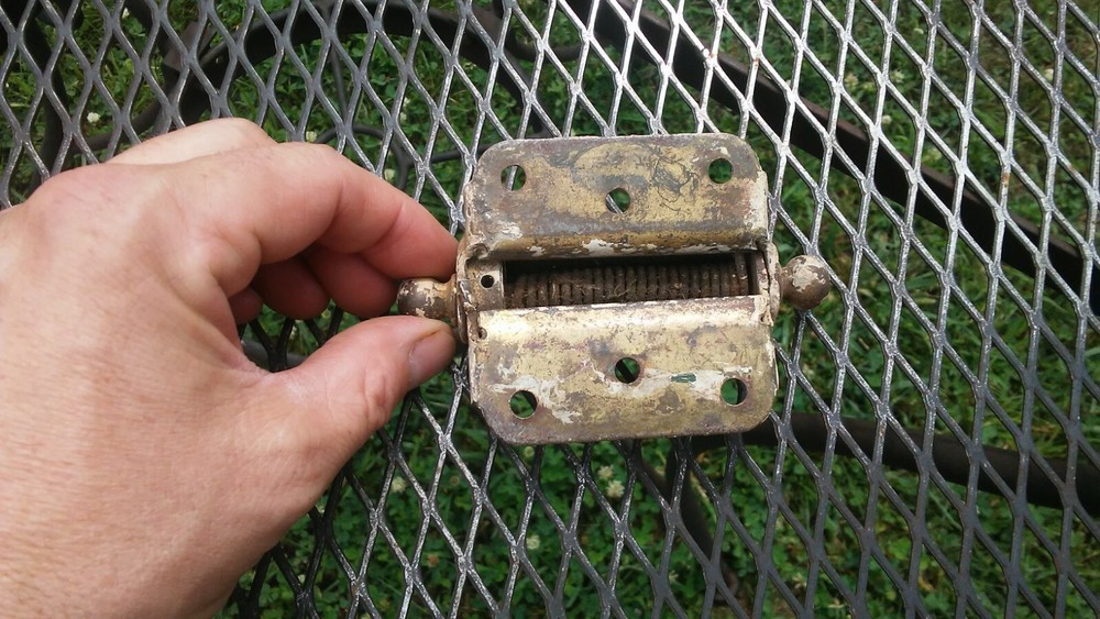 vintage stanley spring loaded swinging door hinge