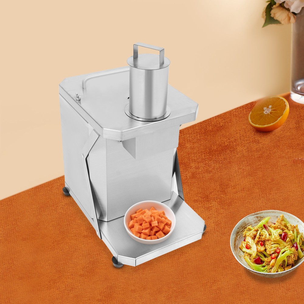 Silver Automatic Dicing Machine Tabletop Automatic Fruit&Vegetable Dicer 110V