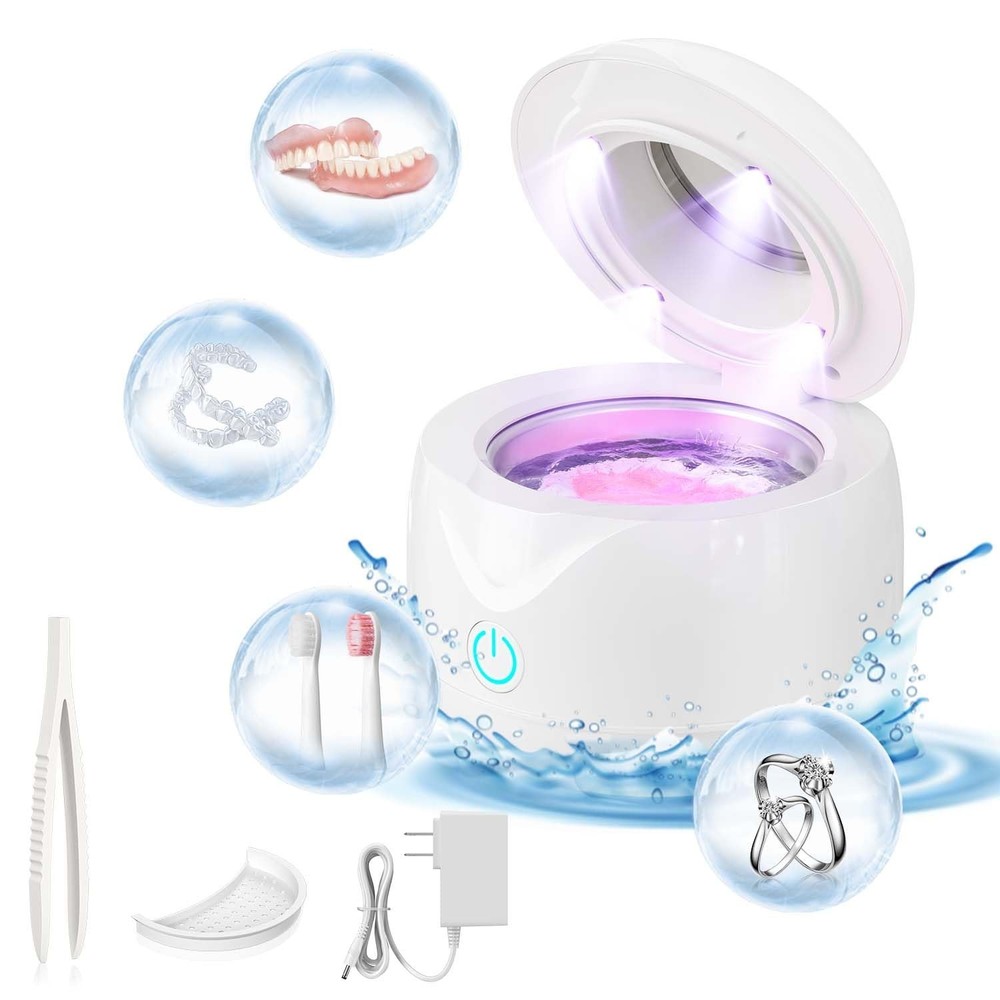 200ml Ultrasonic Cleaner for Retainers & Mouthguards - Easy One-Touch Operation