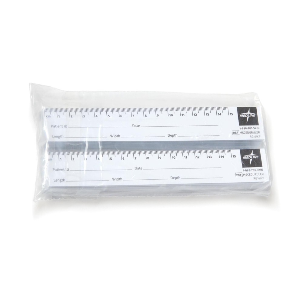 Medline Wound Measuring Guide Paper White, paper rulers, 50 Count