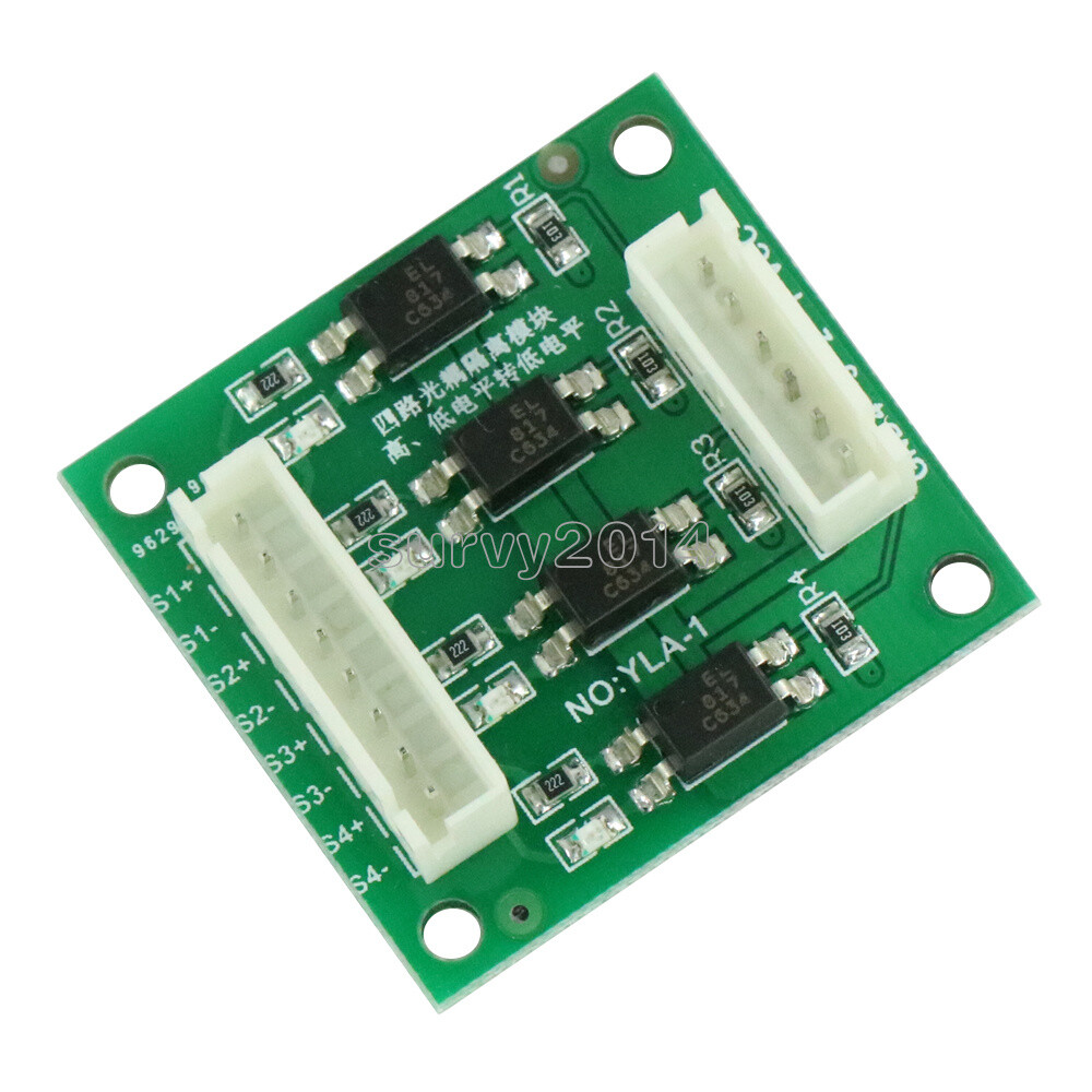 4 Channel Optical Coupler Isolation High/Low Level Voltage Converter Module