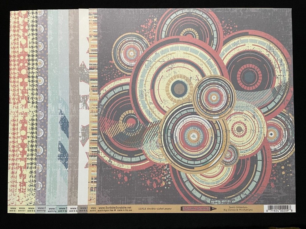 SCRIBBLE SCRABBLE "SAM'S COLLECTION" 12X12 DS HEAVY PAPERS