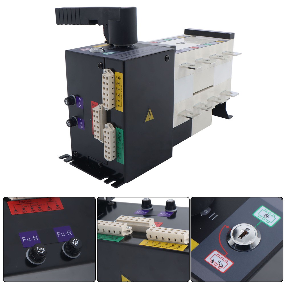 250A 4 Poles 110V 220V Grid to AC Generator ATS Automatic Transfer Switch