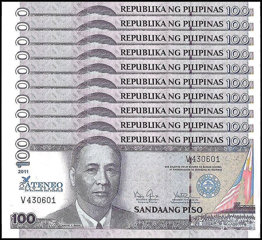 Philippines 100 Piso, 2011, P-212, UNC, Commemorative X 10 PCS