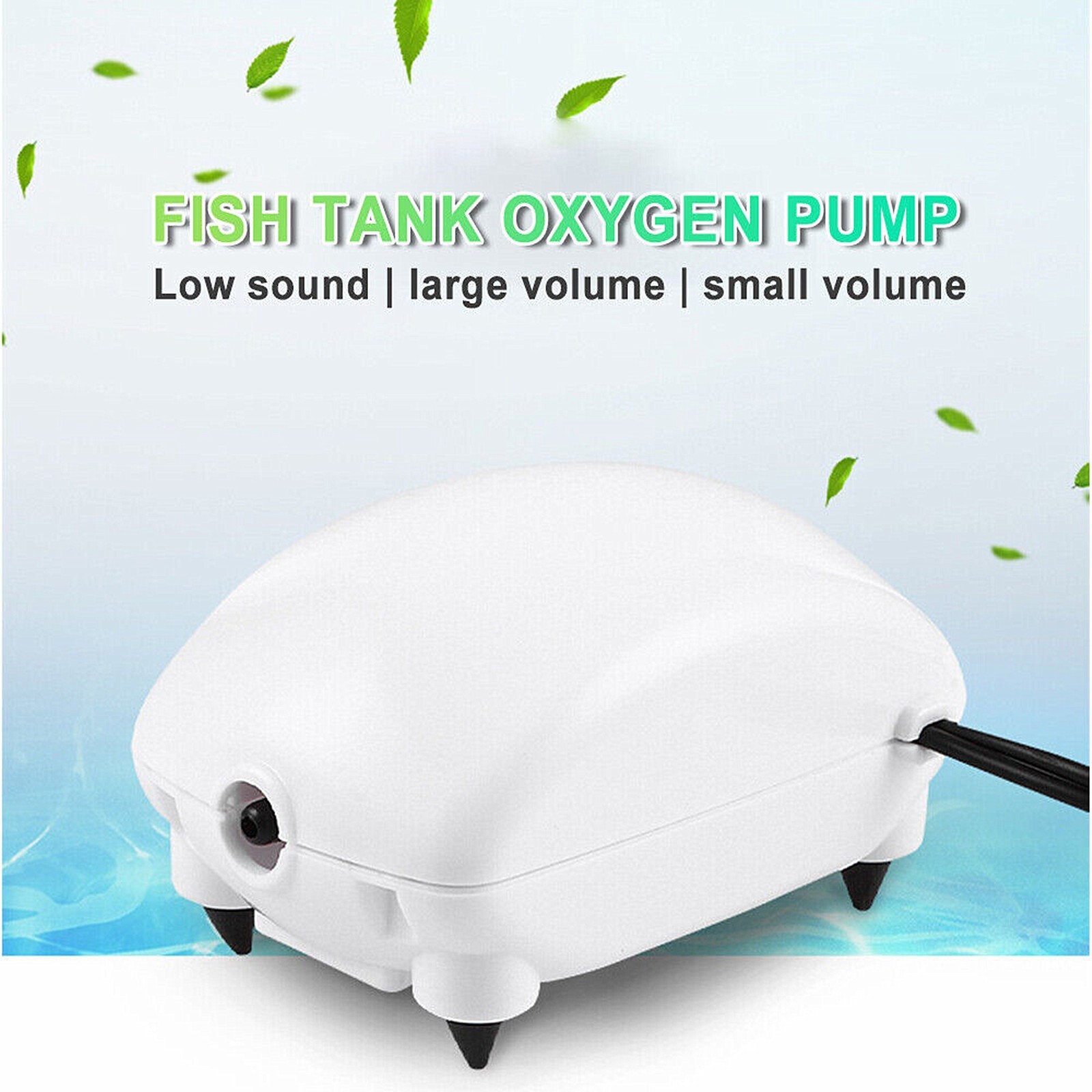 300GPH Silent Air Pump for Aquarium Fish Tank Oxygen Aerator single outlet