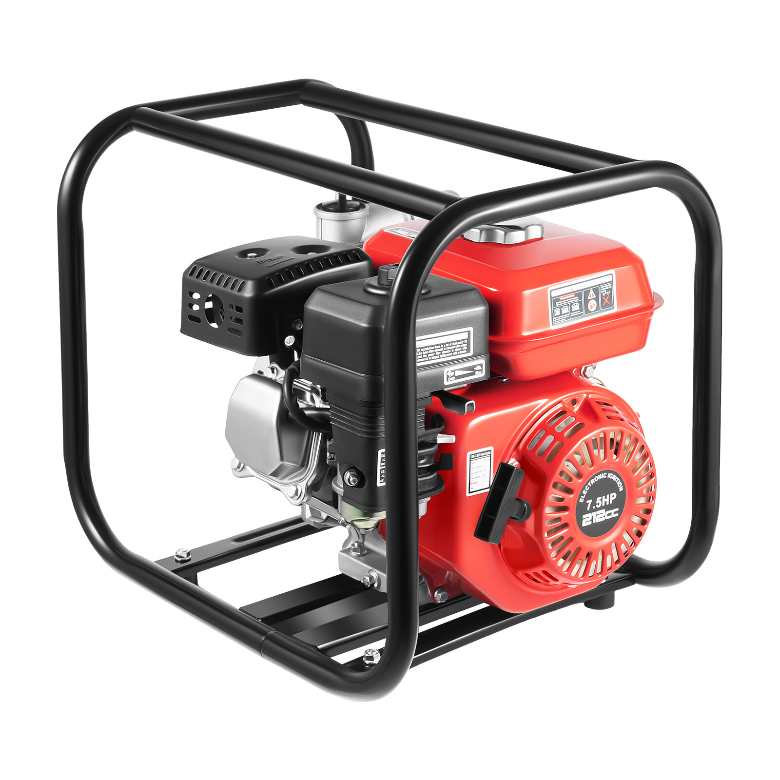 7.5 HP 2" Portable Gas-Powered Semi-Trash Water Pump Gasoline Water Pump 212CC