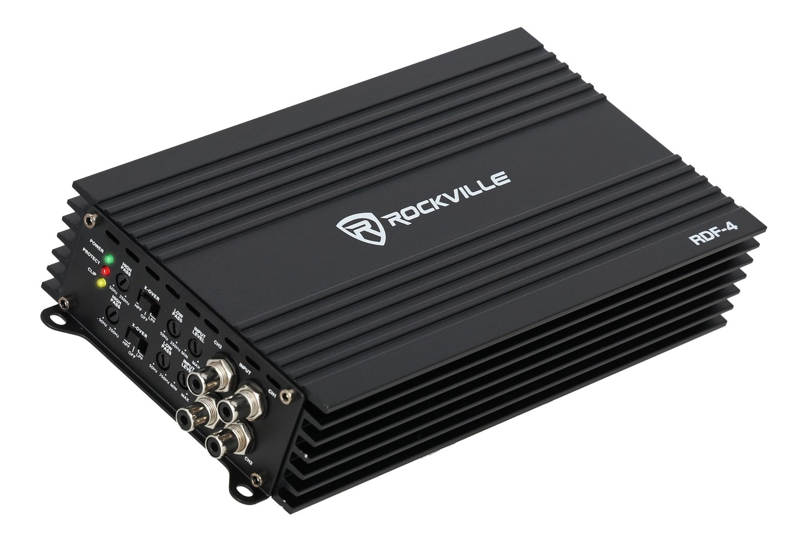 Rockville RDF-4 2800W Peak 700w RMS 4-Channel Car Amplifier, Compact, Efficient