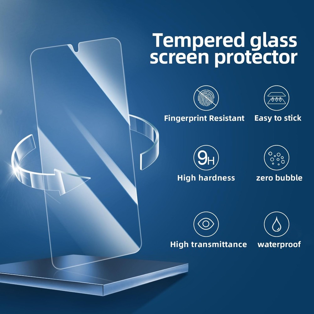 3 Pack Samsung Galaxy S24 Tempered Glass Screen Protector Case Friendly