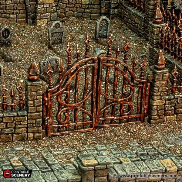 OpenLock Graveyard Corpses, Crypts 3D Printed Tabletop Terrain DND (28mm)