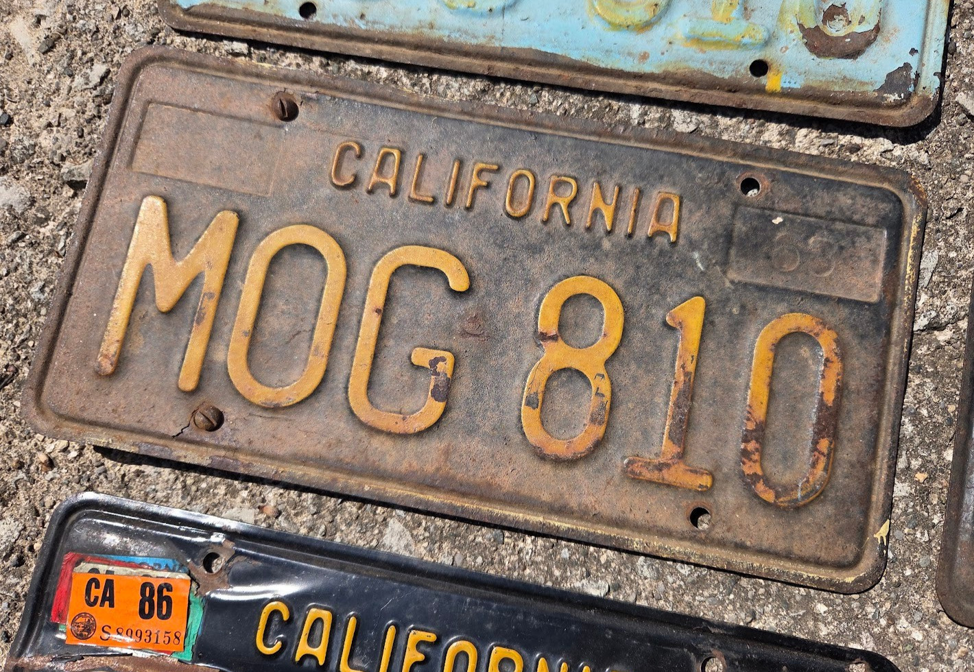 California License Plate 3 Matched Pairs 1963 Lot 9 Plates 63 Vintage Pair Set