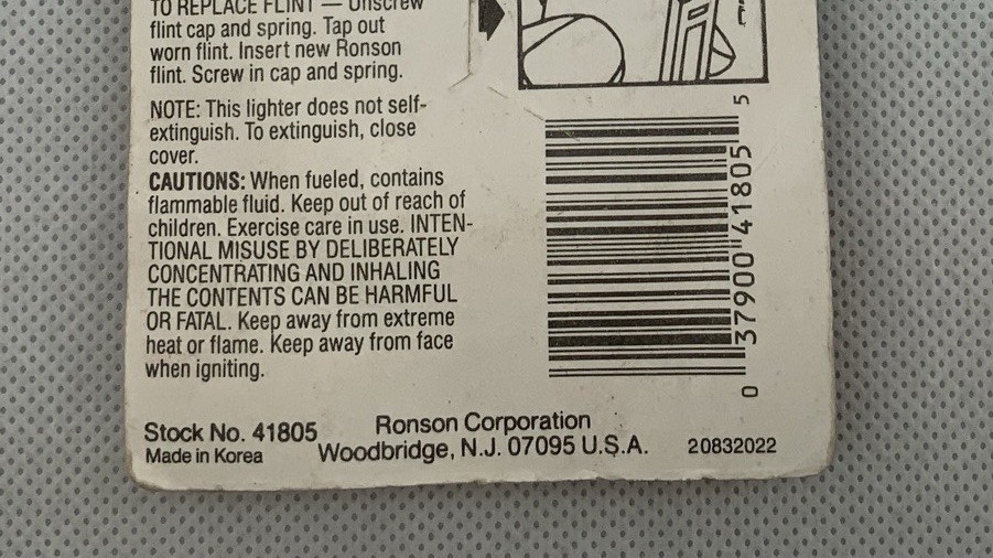 Ronson Windproof Typhoon Refillable Lighter. Sealed. Old Vintage. NOS (EB)