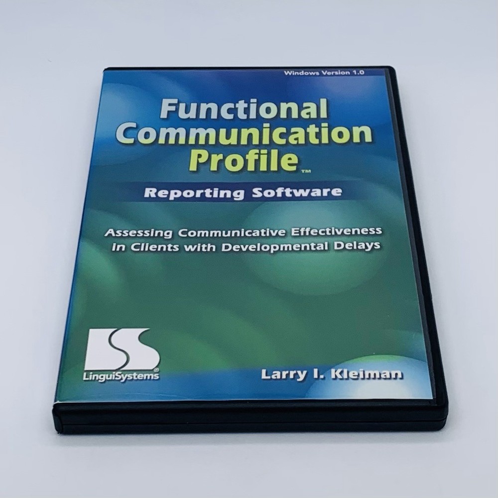 Functional Communication Profile Reporting Software Only No Manual Larry Kleiman