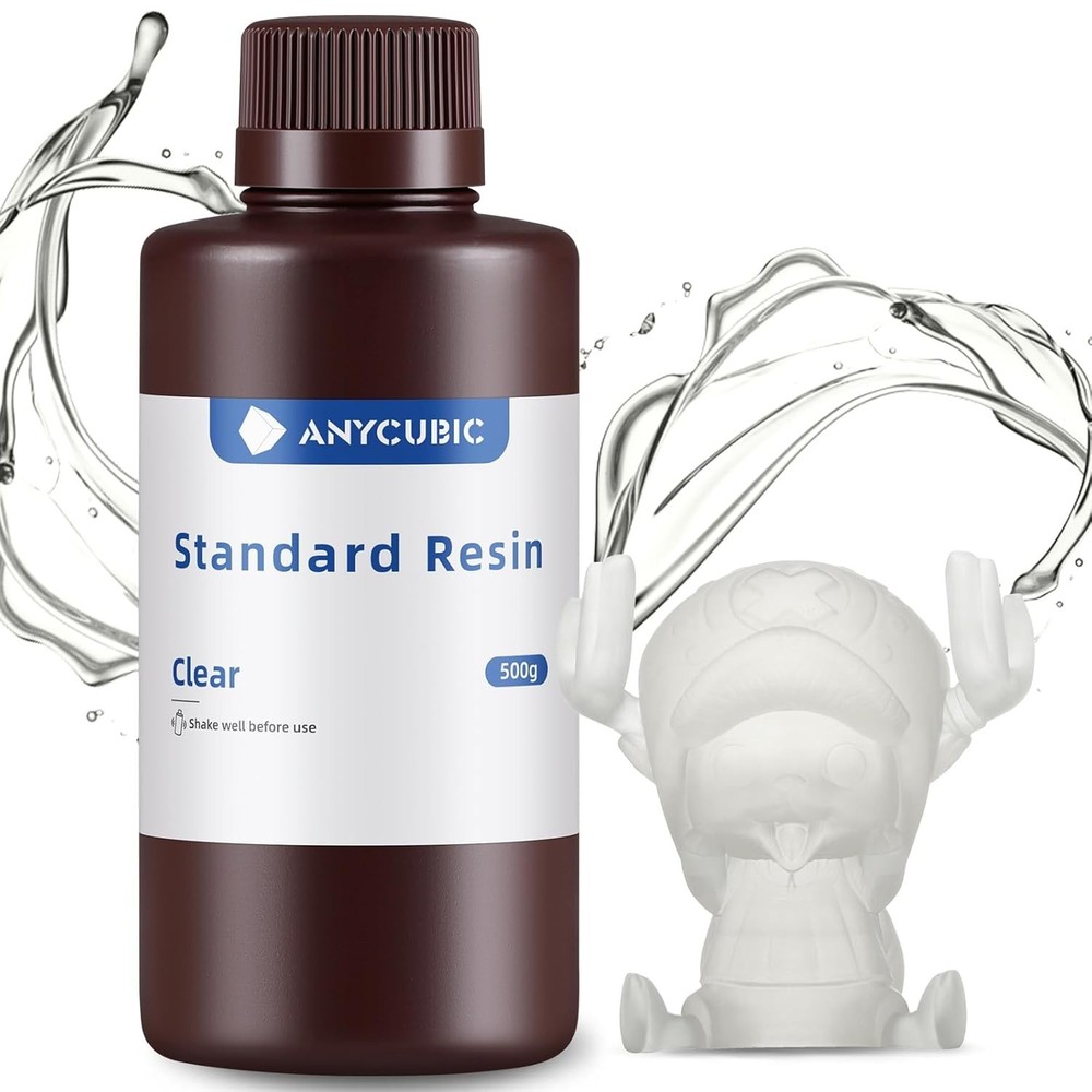 Clear 3D Printer Resin 500g - Quick Curing & High Precision for LCD 3D Printing