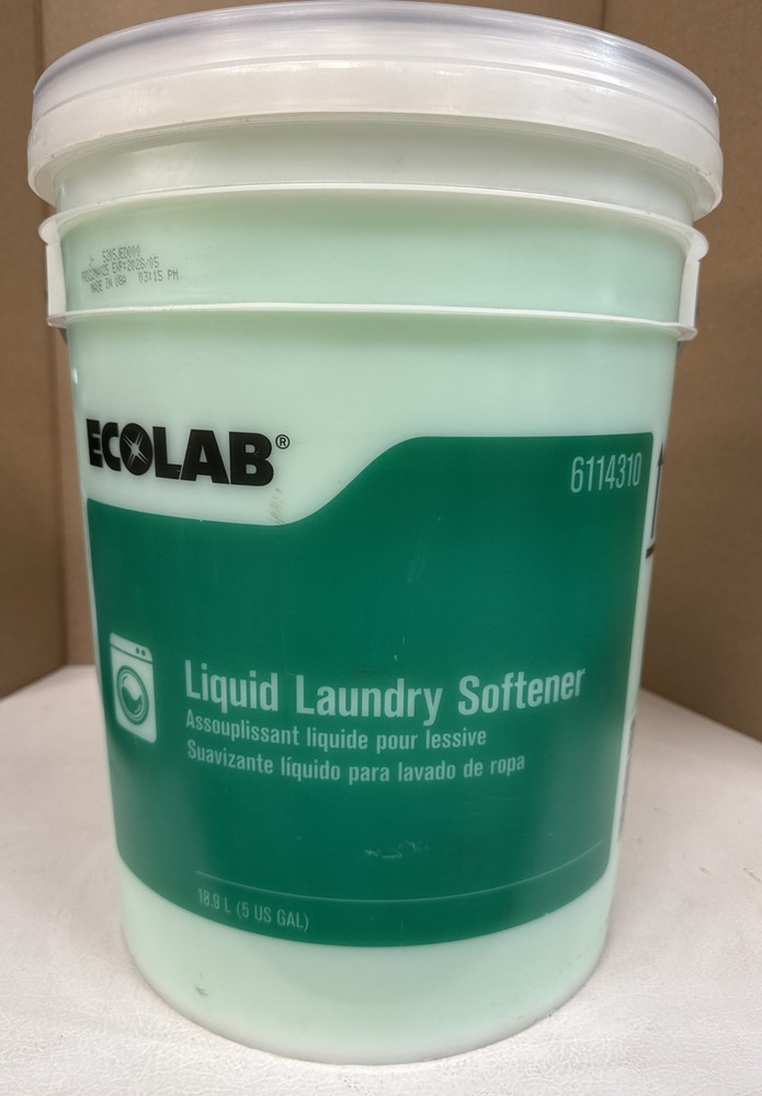 ECOLAB 6114310, Liquid Laundry Softener. 5 Gallon