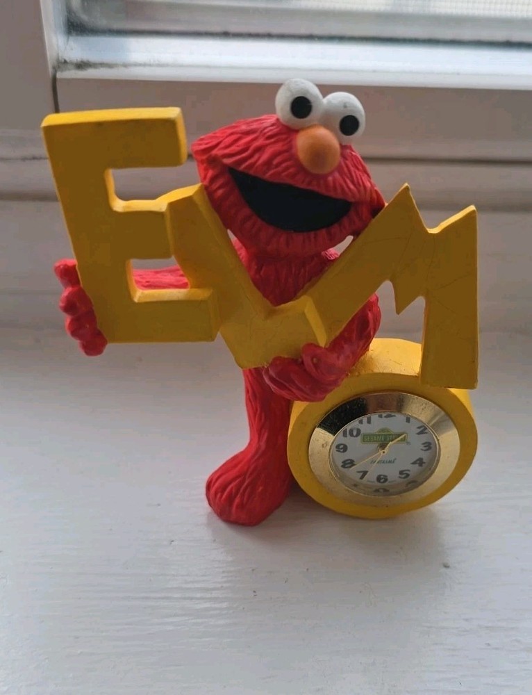 Elmo Desk Clock Running Great Excellent Condition Working Condition