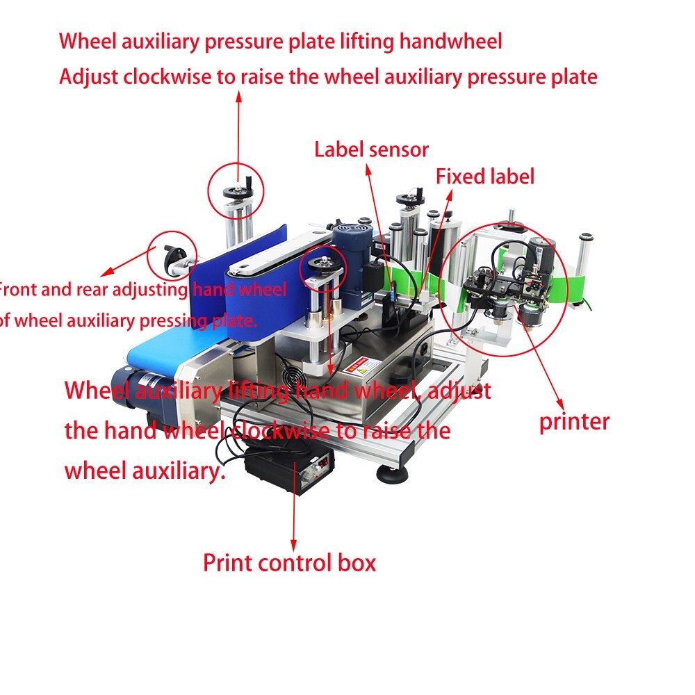 LT-150D Automatic Round Bottle Labeling Machine 45.86"*5.9" Conveying Digital US