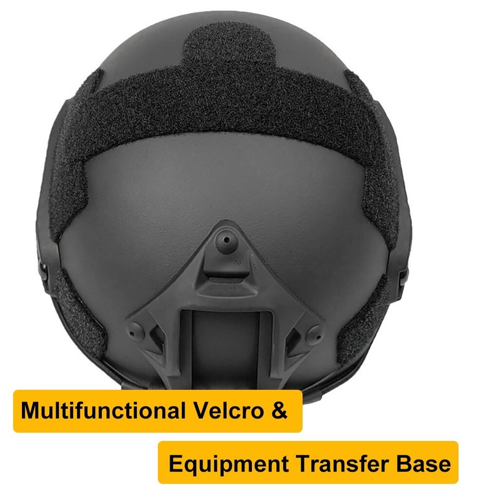 PJ Type Tactical Multifunctional Fast Helmet with Visor Goggles Version Black