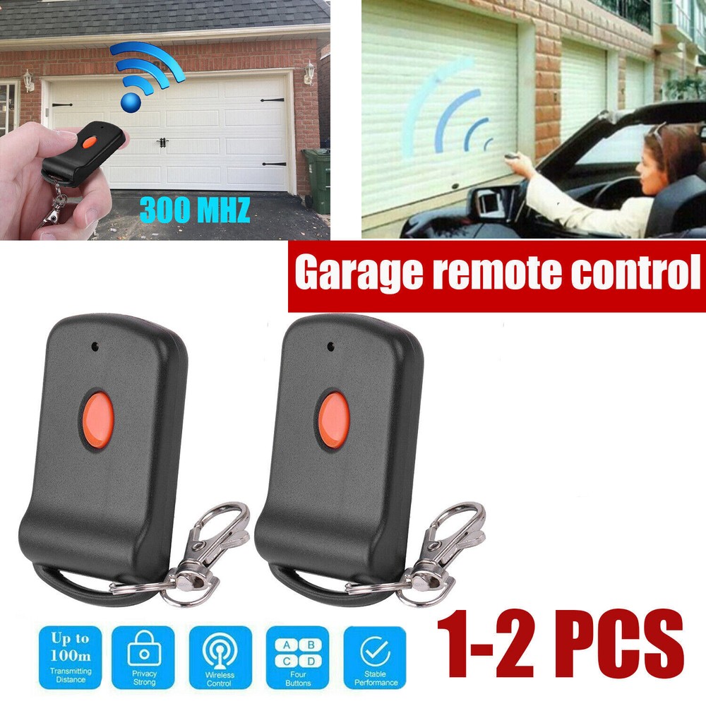 2PC Garage & Gate Door Remote Control Opener Transmitter 10 digit EZ Code 300MHz