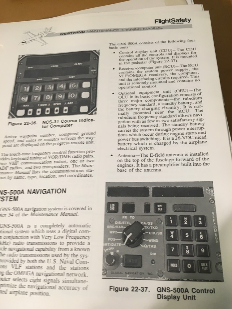 Westwind 1124 and 1124A Maintenance Training Manual