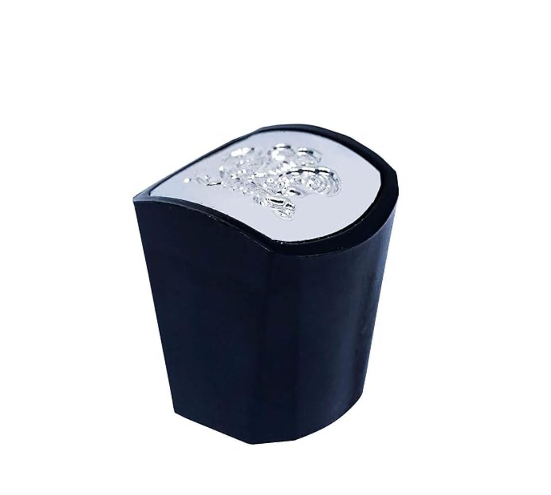 Creed Aventus Replacement Cap – Round Black Plastic with Silver Top