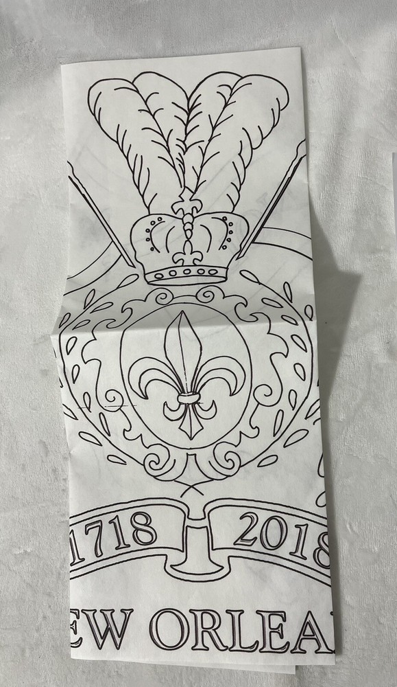 “New Orleans 300 Years” Embroidery Pattern