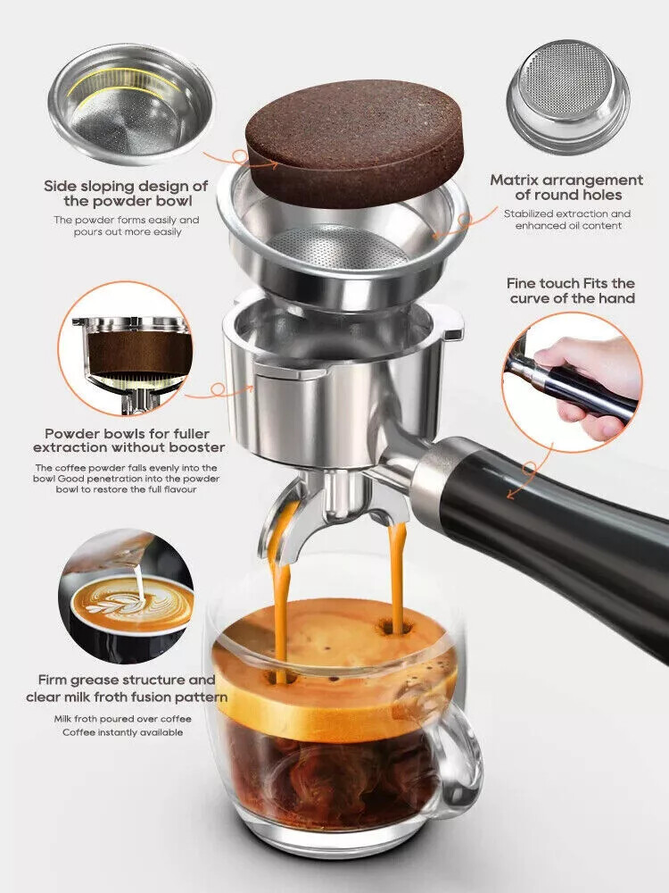 HiBREW H10A Semi Automatic Espresso Machine with 20 Bar Adjustable Temperature