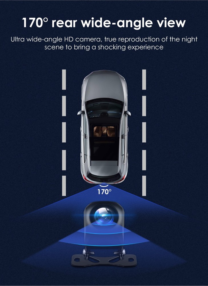 170° Car Rear View Reverse Camera Backup Camera AHD Night Vision Waterproof CAM