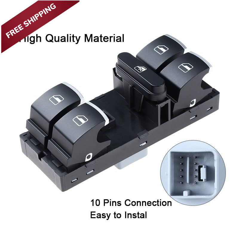 Driver Side Master Power Window Control Switch 5ND959857 Switch, Black