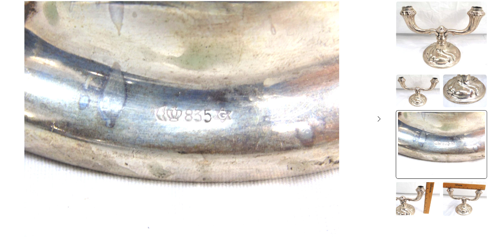 ✡REAL Jewish German ANTIQUE RARE SHABBAT judaica silver candle holder candelabra