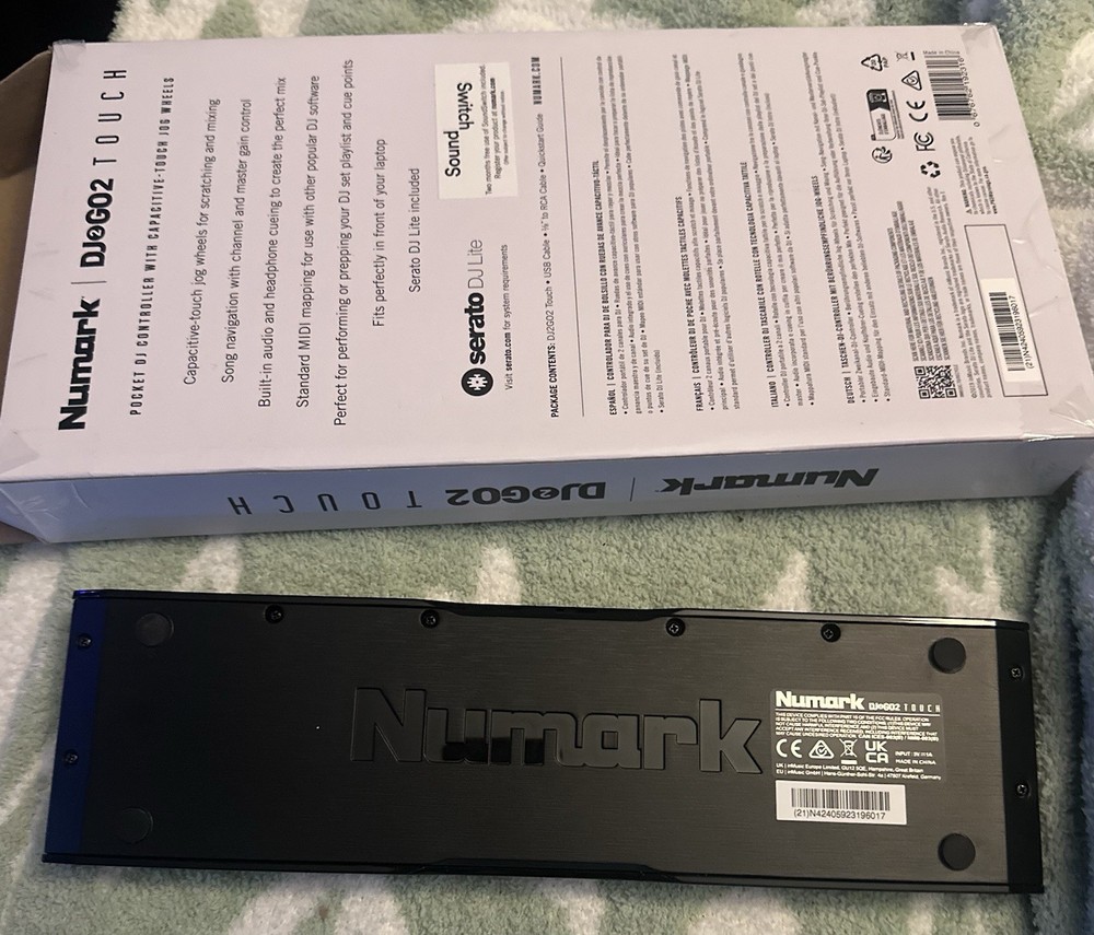 Numark DJ2GO2 Touch Portable DJ Controller w/ Touch Jog Wheels & Mixer