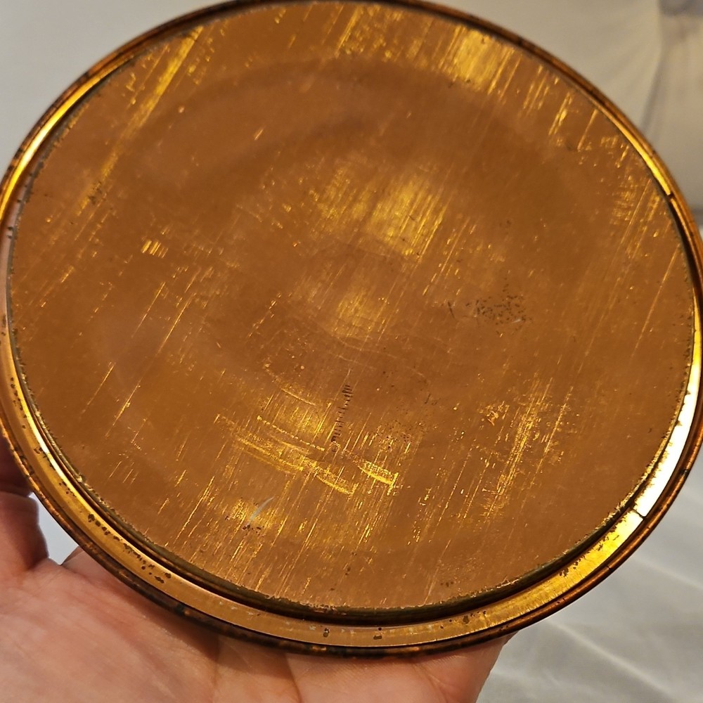 Frick & Nacke Copper Pot Lidded Engraved Figures Decorative Metalware